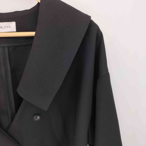 ヘリンドットサイ HeRIN.CYE Big asymmetry collar jacket ビッグ アシンメトリー カラージャケット レディース FREE