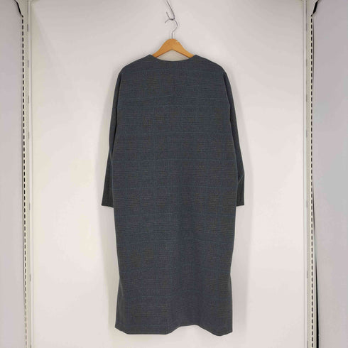 ニコアンド niko and... Woolly Tec チェック柄 マキシノーカラーコート レディース JPN:M