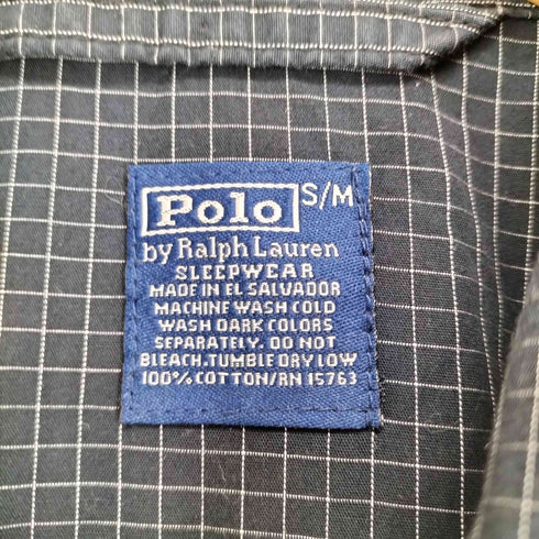 ポロバイラルフローレン Polo by RALPH LAUREN SLEEPWEAR ポニー刺繍パジャマシャツ メンズ S/M