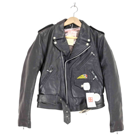 インディアンモーターサイクル INDIAN MOTORCYCLE 星条旗刺繍リアルレザーダブルライダースジャケット メンズ 36