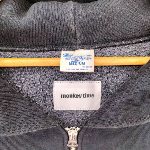 チャンピオン Champion REVERSE WEAVE リバースウィーブ 袖ロゴ 刺繍 ジップアップ パーカー メンズ import:M
