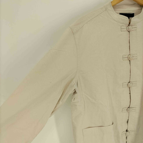 テンプテーション Temptation バンドカラー リネン混 チャイナシャツ メンズ JPN:M