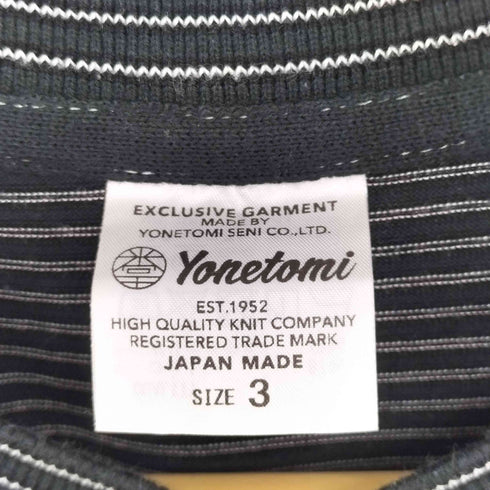 Yonetomi NEW BASIC GARMENT DYE BORDER T-SHIRT メンズ JPN:3