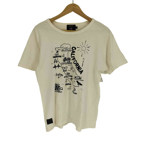 バンソン VANSON フロントプリント クルーネック S/S Tシャツ メンズ import:M
