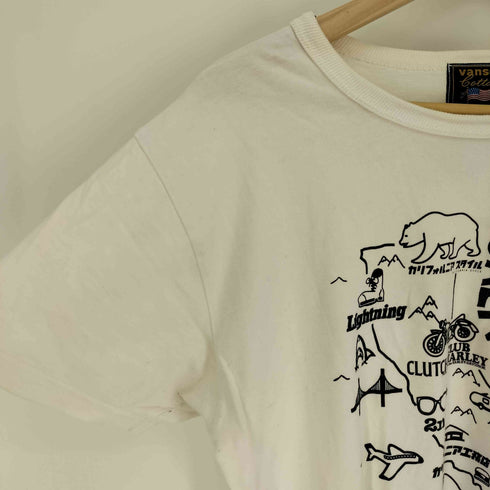 バンソン VANSON フロントプリント クルーネック S/S Tシャツ メンズ import:M