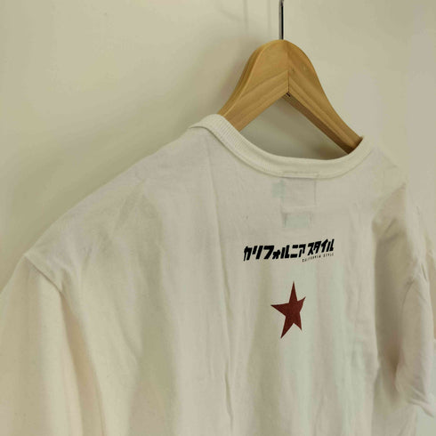 バンソン VANSON フロントプリント クルーネック S/S Tシャツ メンズ import:M