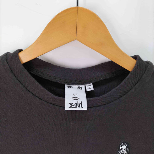 エックスガール X-girl FACE COMPACT S/S TEE レディース import:M