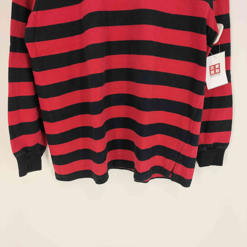 ポロバイラルフローレン Polo by RALPH LAUREN 90S ポニー刺繍 襟チェック ボーダー ポロシャツ メンズ import:L