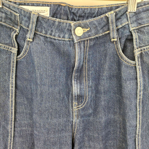 ザラ ZARA カーブデザイン バギーデニムパンツ レディース 38