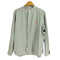 ダントン DANTON ロゴワッペン ストライプ バンドカラー L/S シャツ メンズ US:40