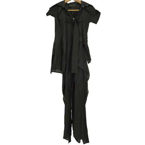 ヨウジヤマモト Yohji Yamamoto Collection LOOK 1 Rummy twill Leather belt dress レディース JPN:1