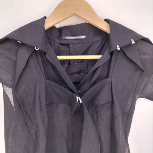 ヨウジヤマモト Yohji Yamamoto Collection LOOK 1 Rummy twill Leather belt dress レディース JPN:1