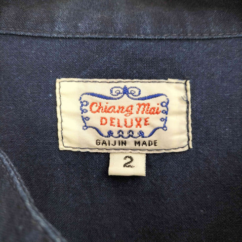チャンマイデラックスバイガイジンメイド Chiang Mai Deluxe by GAIJIN MADE 藍染 チャイナシャツ メンズ JPN:2