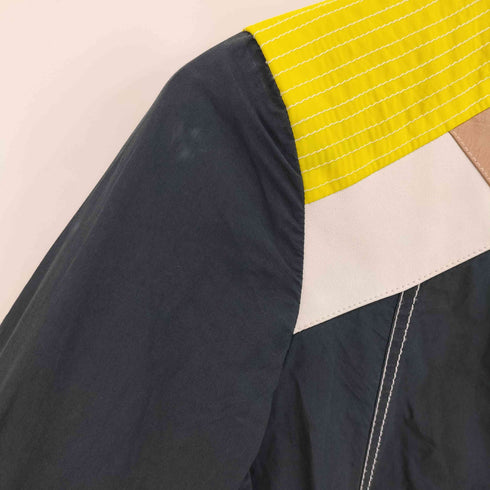 タラジャーモン TARA JARMON レザー切替 Aライン ノーカラーコート レディース