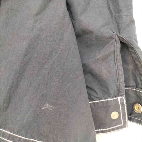 タラジャーモン TARA JARMON レザー切替 Aライン ノーカラーコート レディース