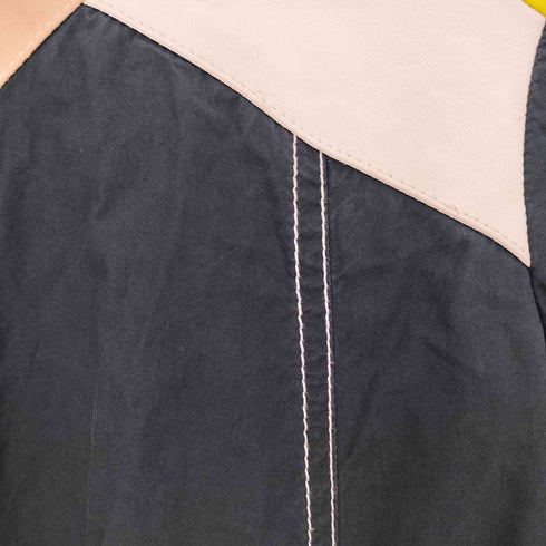 タラジャーモン TARA JARMON レザー切替 Aライン ノーカラーコート レディース