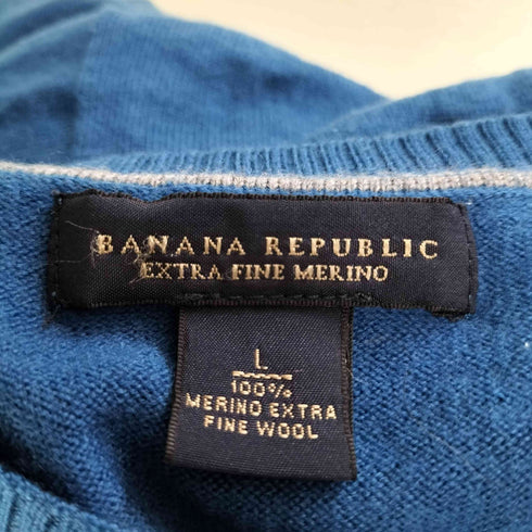 バナナリパブリック BANANA REPUBLIC EXTRA FINE MERINO Vネックニット メンズ import:L