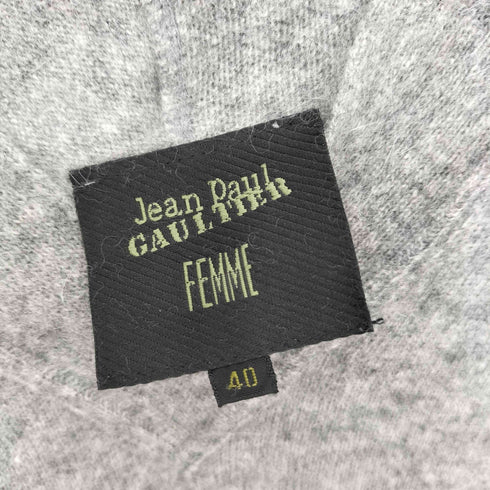 ジャンポールゴルチエフェム Jean Paul GAULTIER FEMME 90s ウールニット スーパーロング パーカー Archive レディース 40