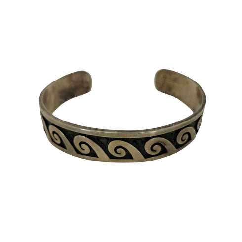 STERLING刻印 HOPI BANGLE ホピ族 ウォーターウェーブ バングル メンズ