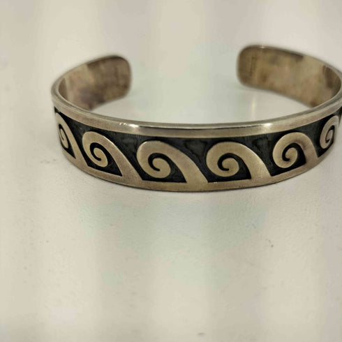 STERLING刻印 HOPI BANGLE ホピ族 ウォーターウェーブ バングル メンズ