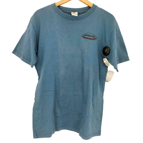 パタゴニア patagonia 90s USA製 BENEFICIAL ベネフィシャル オーバルロゴ クルーネックTシャツ メンズ JPN:S