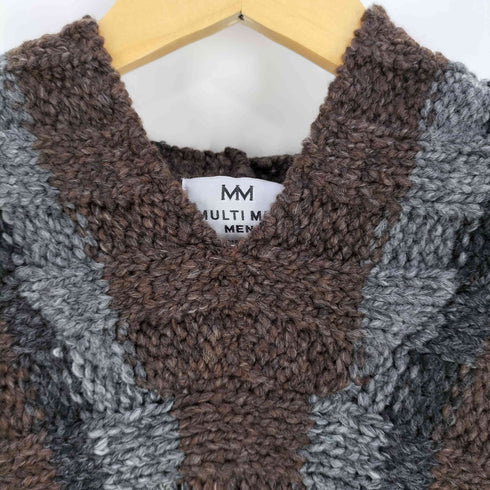 チェック ニット プルオーバーパーカー メンズ JPN:M