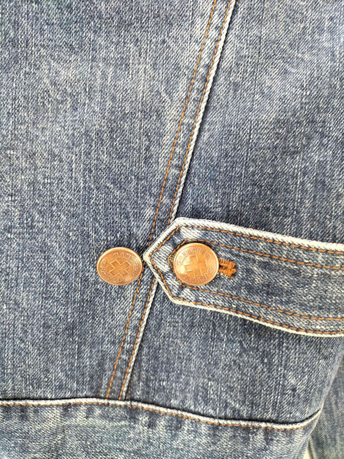 ジャンポールゴルチエ Jean Paul GAULTIER Jeans 90-00S デニム スーパーロングコート ボア archive Y2K メンズ 40
