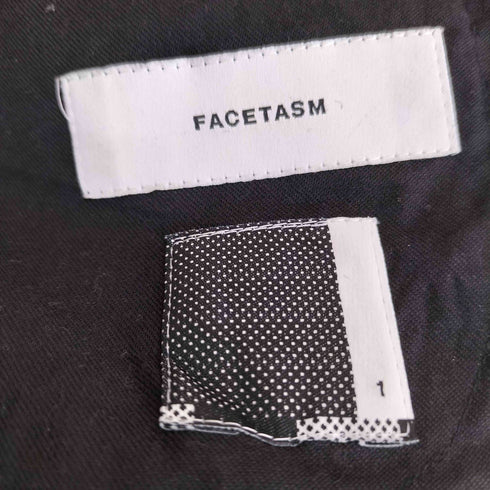 ファセッタズム FACETASM シワ加工 ストレッチ ストライプ柄 スカート レディース