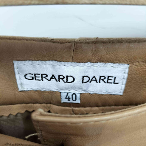 ジェラールダレル GERARD DAREL ジップフライ ラムレザーパンツ レディース 40