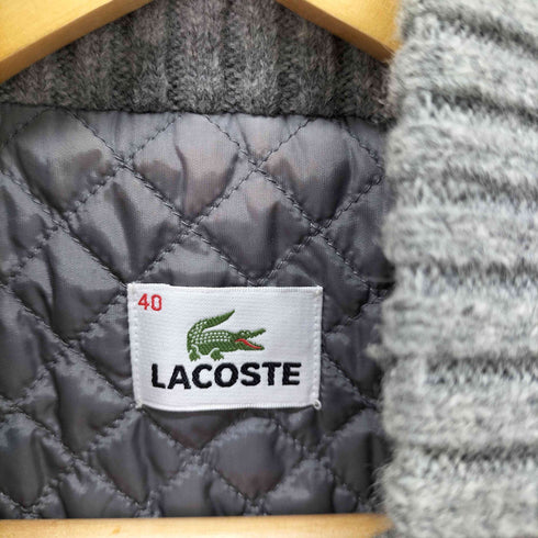 ラコステ LACOSTE 裏地キルティング 袖ニット切替 比翼ジャケット レディース 40