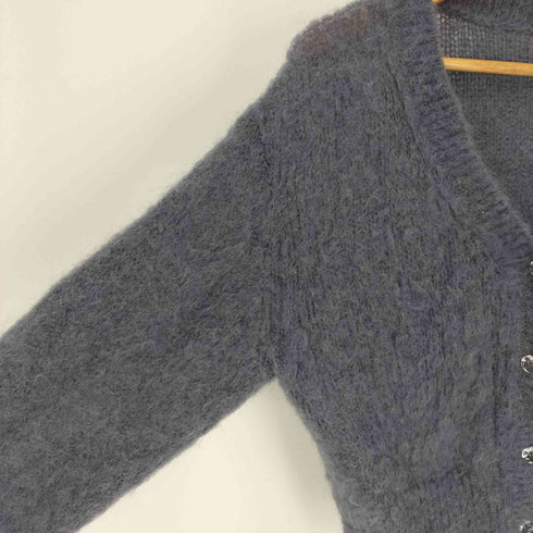 エディットフォールル EDIT. FOR LULU 20AW モヘヤMIX ニット カーディガン モヘア アルパカ混 クロップド カーディガン レディース