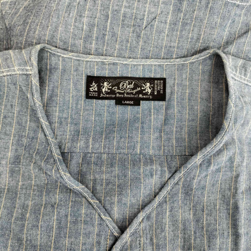 バル BAL ストライプベースボールシャツ メンズ JPN:L