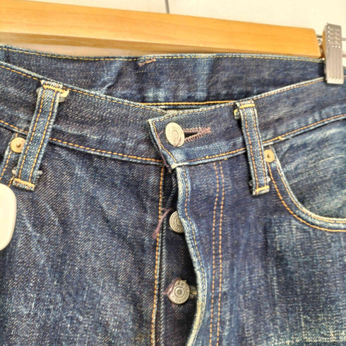 ドゥニーム Denime 80s~90s 初期革パッチ LOT523ボタンフライデニムパンツ メンズ W33L36