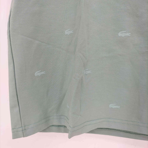 ラコステスポーツ LACOSTE SPORT SLIM FIT ワニシルエット総柄 ロゴ刺繍 コットン クルーネックTシャツ メンズ import:M