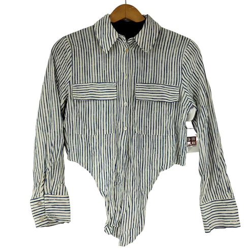 ザラ ZARA ストライプ L/S ブラウス レディース import:XS