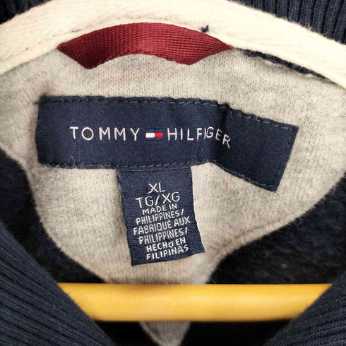 トミーヒルフィガー TOMMY HILFIGER ロゴ刺繍 ショールカラー スウェット シャツ メンズ import:XL