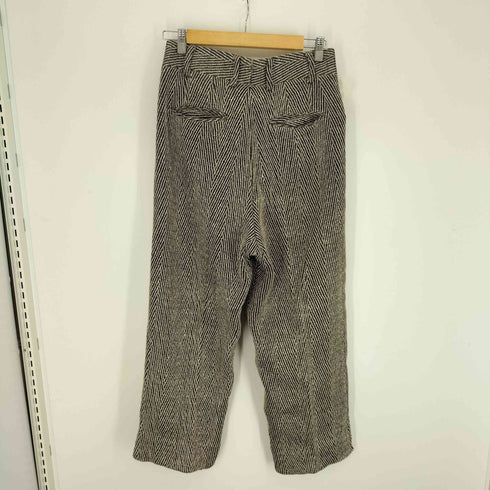 a-l ヘリンボーン リネン混 1タック スラックス パンツ メンズ JPN:2