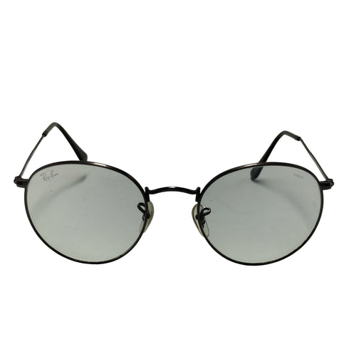 レイバン Ray-Ban イタリア製 ROUND METAL ポリッシュ ブラック メンズ 53□21