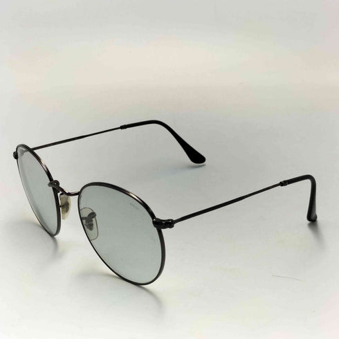 レイバン Ray-Ban イタリア製 ROUND METAL ポリッシュ ブラック メンズ 53□21