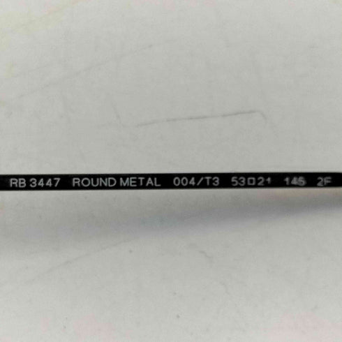 レイバン Ray-Ban イタリア製 ROUND METAL ポリッシュ ブラック メンズ 53□21