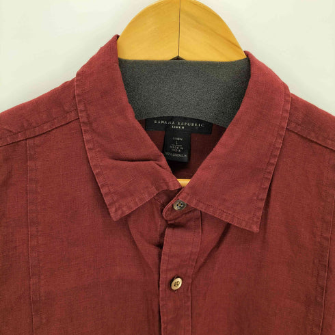 バナナリパブリック BANANA REPUBLIC 90s リネン100% S/Sポケットシャツ メンズ JPN:L