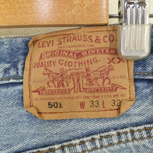 リーバイス Levis 95年製 USA製 501 ボタン裏532刻印 デニムパンツ メンズ W33 L32