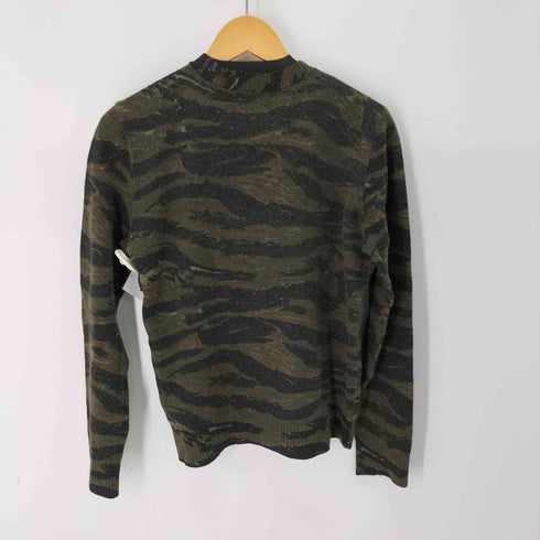 ジィヒステリックトリプルエックス Thee Hysteric XXX 迷彩 カシミヤ混 クルーネックニット Y2K メンズ JPN:M
