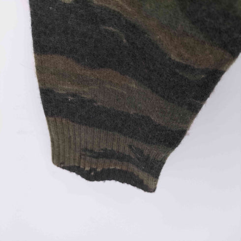 ジィヒステリックトリプルエックス Thee Hysteric XXX 迷彩 カシミヤ混 クルーネックニット Y2K メンズ JPN:M