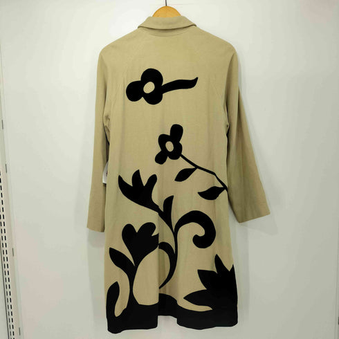 シビラ Sybilla 花柄刺繍 コットン チェスターコート レディース JPN:40