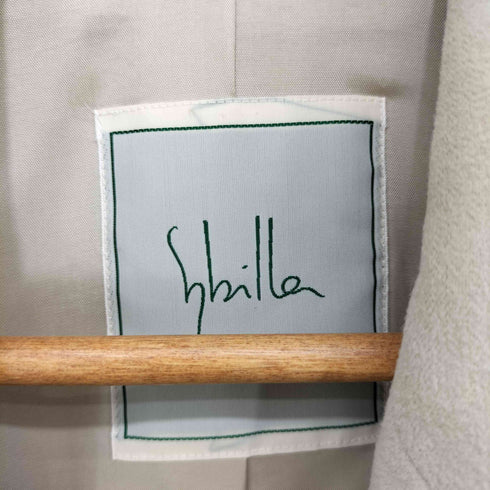 シビラ Sybilla 花柄刺繍 コットン チェスターコート レディース JPN:40