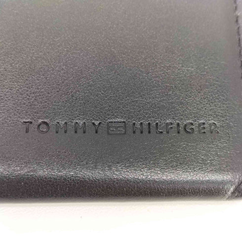 トミーヒルフィガー TOMMY HILFIGER ロゴ レザー 切替 二つ折り 長財布 メンズ