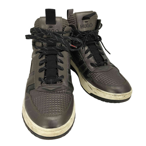 ヒューゴボス HUGO BOSS メタリック ハイカット スニーカー メンズ EUR:43