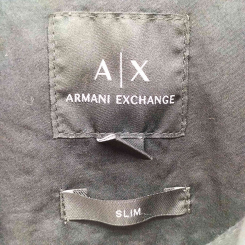 アルマーニエクスチェンジ ARMANI EXCHANGE SLIM 襟 ロゴ 刺繍 L/S 比翼 レギュラーカラー シャツ メンズ import:M