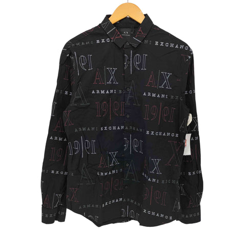 アルマーニエクスチェンジ ARMANI EXCHANGE REGULAR 総柄 L/S レギュラーカラー シャツ メンズ import:S